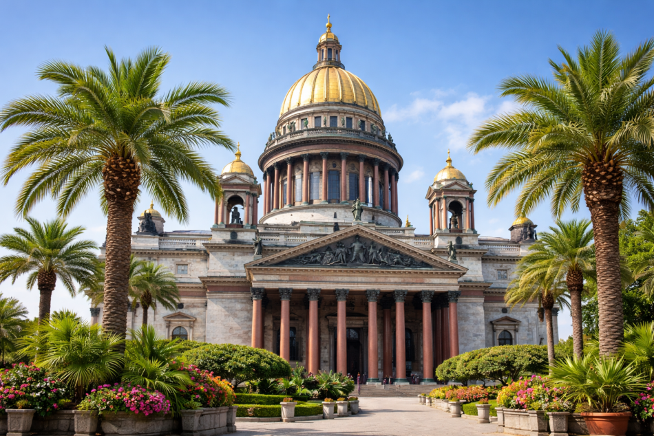 Бразильский гонщик перепутал Петербург и украсил афишу собором и пальмами